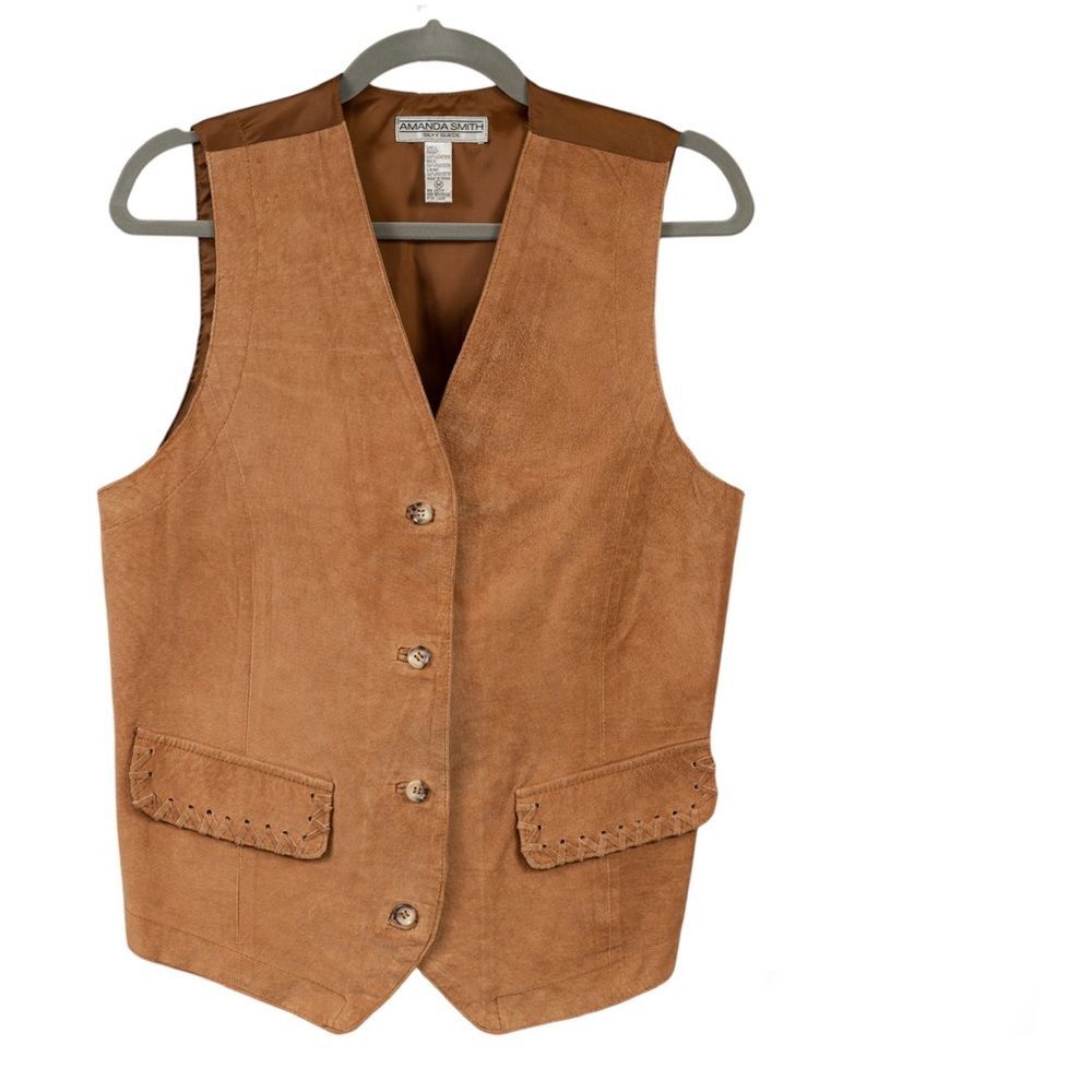 Vintage Amanda Smith silky suede vest size M